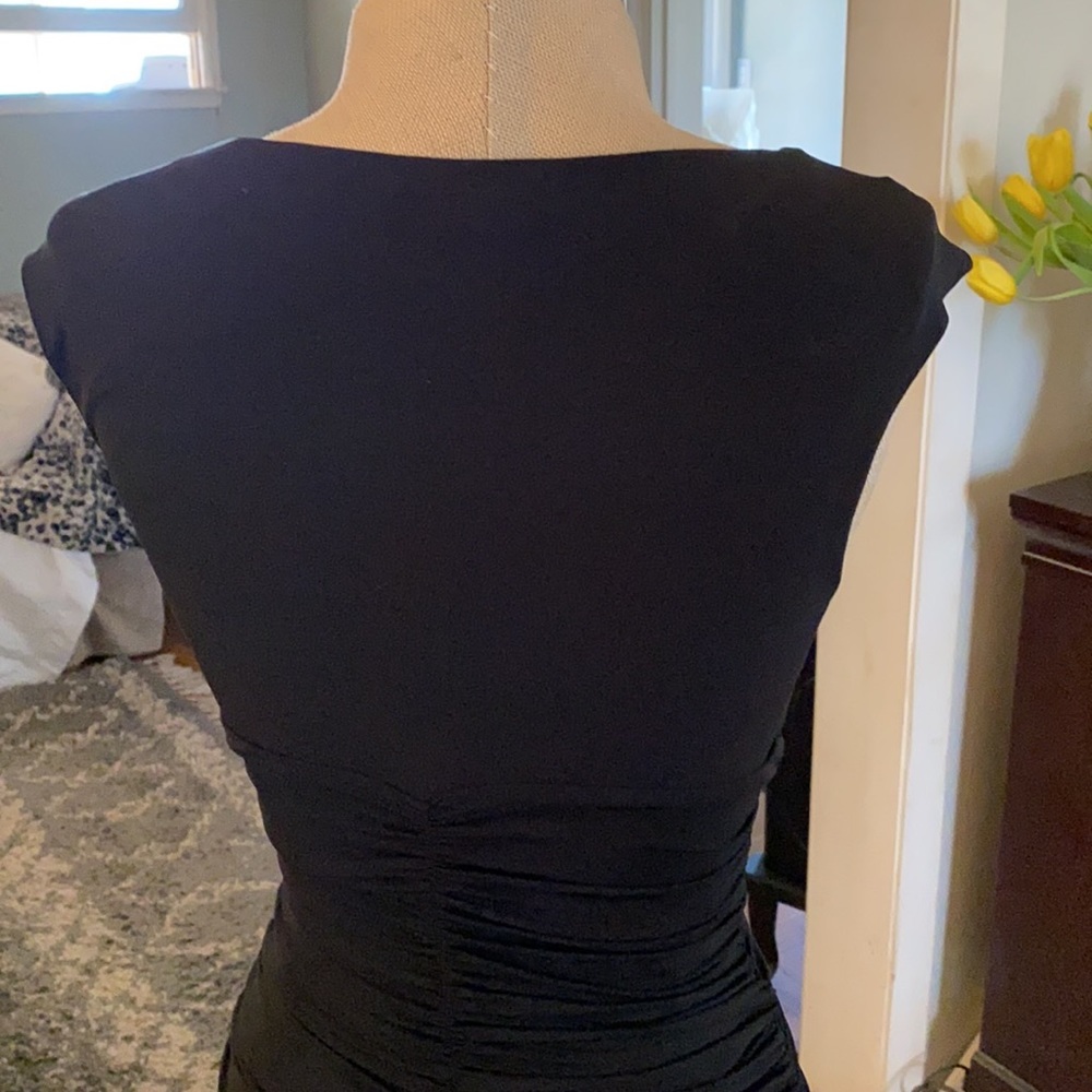 NWOT BCBGMaxAzria stretchy sleeveless evening dress with beautiful ruching. - Picture 11 of 16